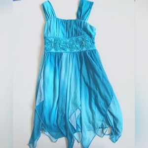 Girls Aqua Princess Dress